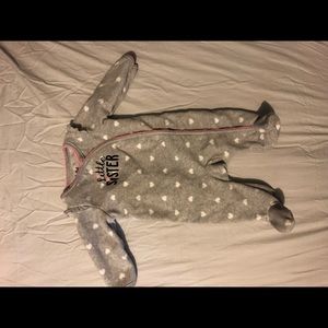 Newborn girls sleep and plays